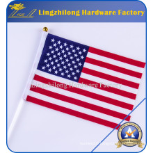 American Flag - 2.5 X 4 Feet Poly Cotton Flag with Pole Sleeve